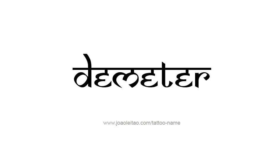 Tattoo Design Mythology Name Demeter   