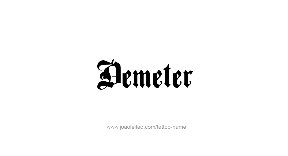 Tattoo Design Mythology Name Demeter   