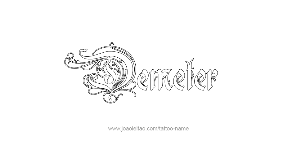 Tattoo Design Mythology Name Demeter   