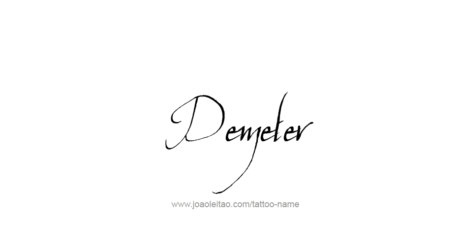 Tattoo Design Mythology Name Demeter   