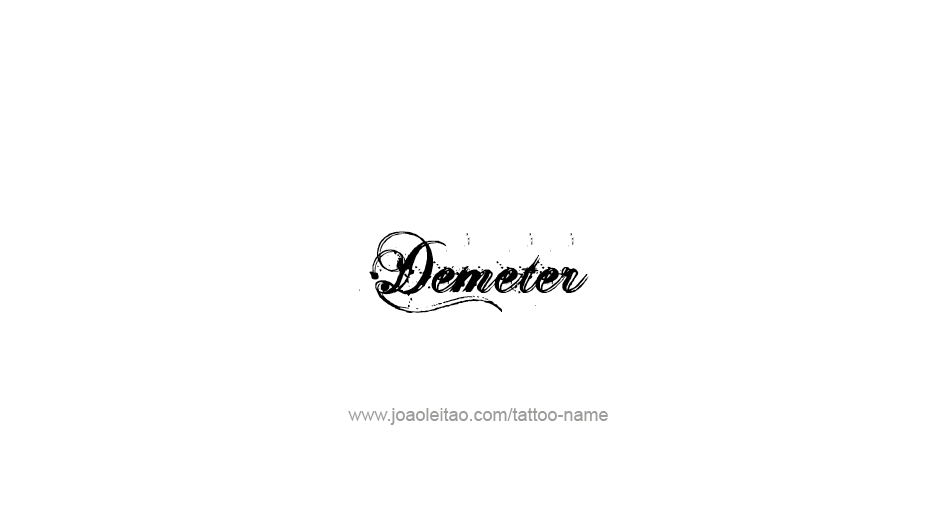 Tattoo Design Mythology Name Demeter   