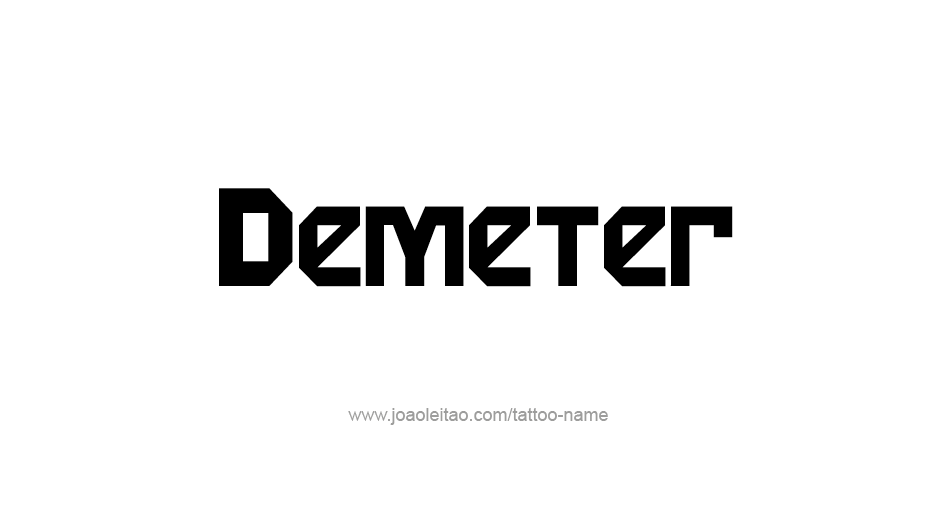 Tattoo Design Mythology Name Demeter   