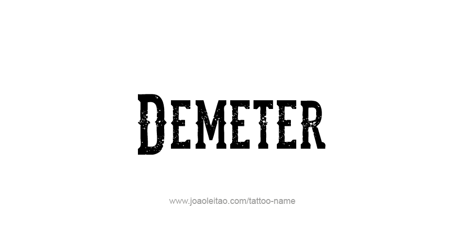 Tattoo Design Mythology Name Demeter   