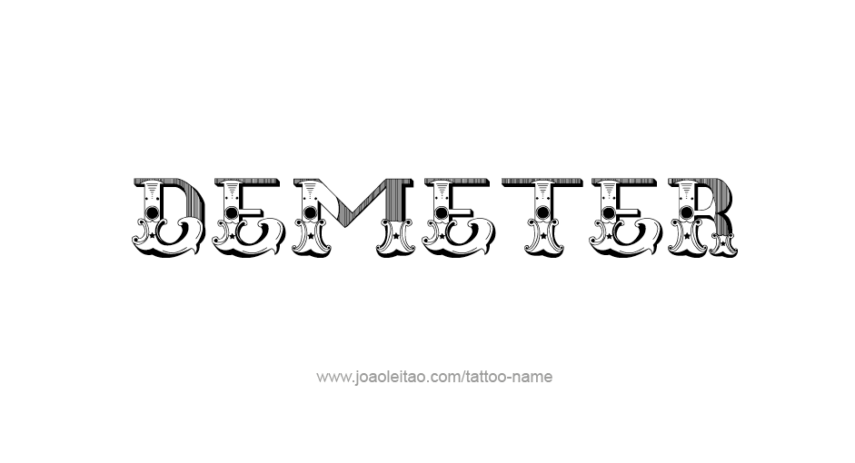 Tattoo Design Mythology Name Demeter   