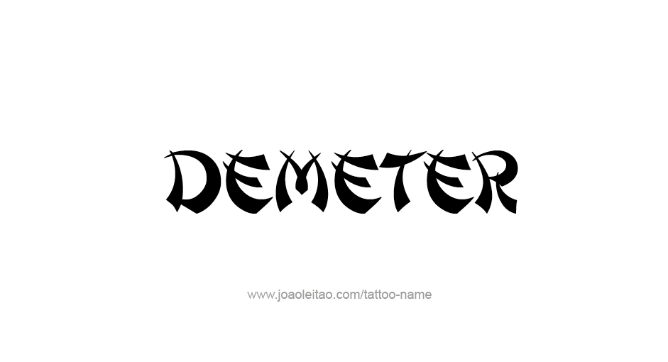 Tattoo Design Mythology Name Demeter