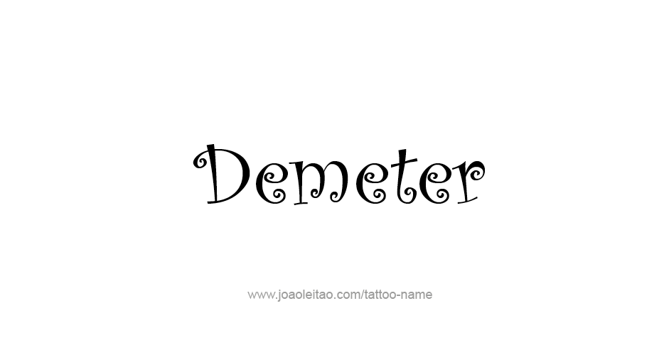 Tattoo Design Mythology Name Demeter   