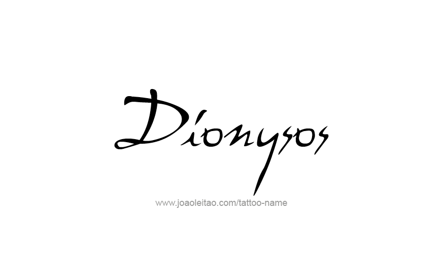 Tattoo Design Mythology Name Dionysos   
