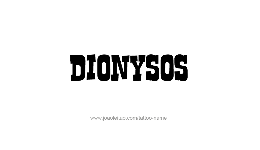 Tattoo Design Mythology Name Dionysos   