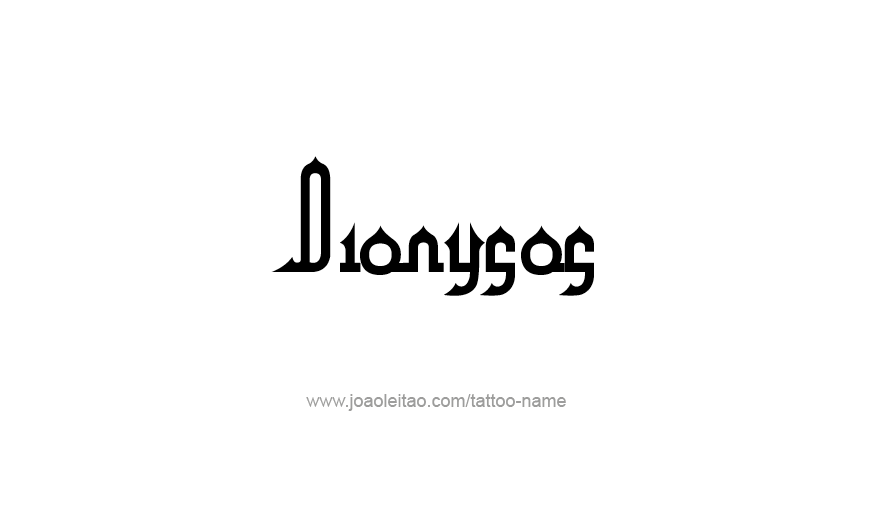 Tattoo Design Mythology Name Dionysos   