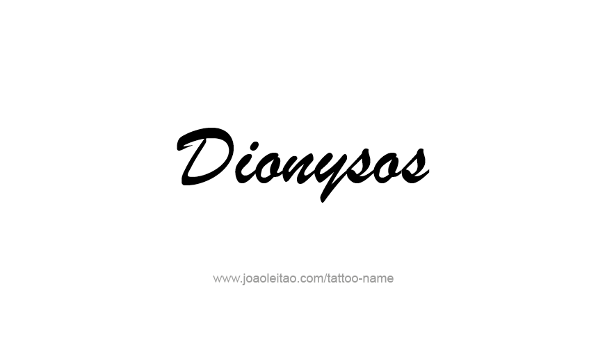 Tattoo Design Mythology Name Dionysos   