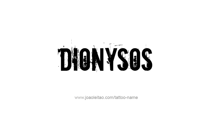 Tattoo Design Mythology Name Dionysos   