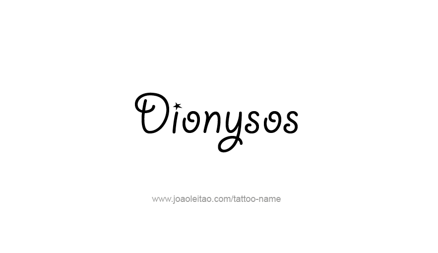 Tattoo Design Mythology Name Dionysos   