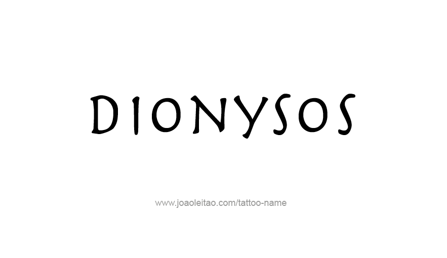 Tattoo Design Mythology Name Dionysos   