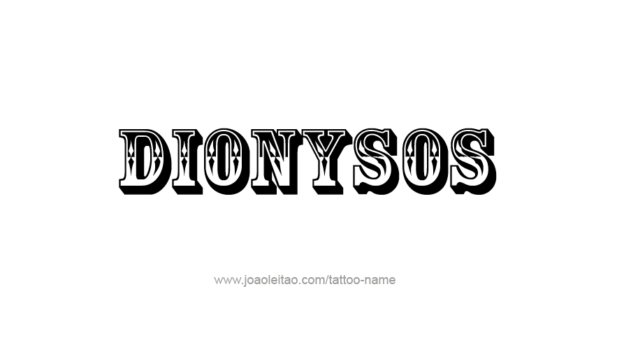 Tattoo Design Mythology Name Dionysos   