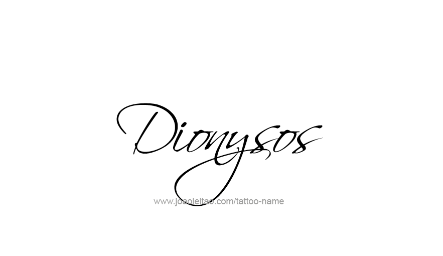 Tattoo Design Mythology Name Dionysos   