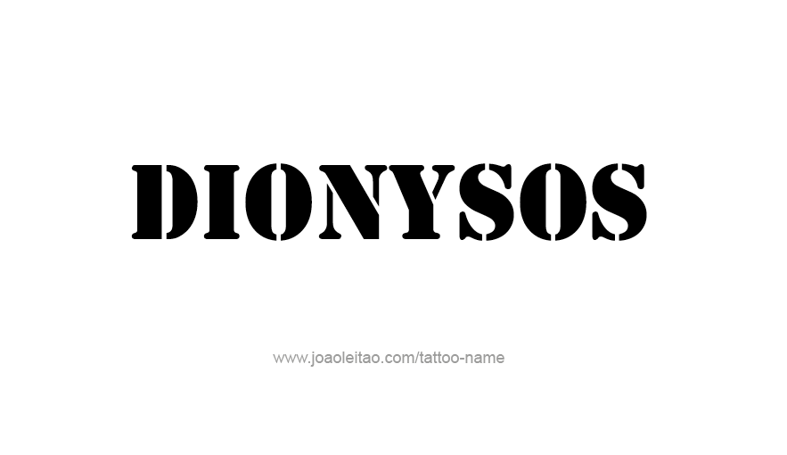 Tattoo Design Mythology Name Dionysos   