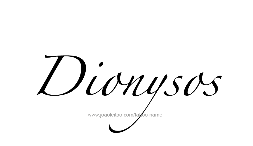 Tattoo Design Mythology Name Dionysos   