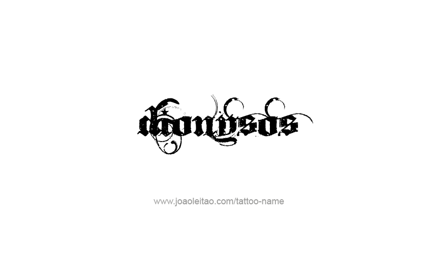 Tattoo Design Mythology Name Dionysos   