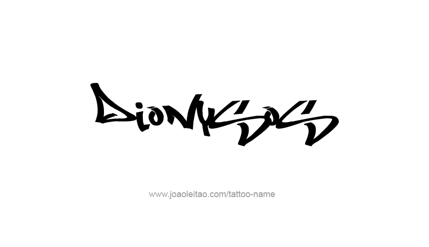 Tattoo Design Mythology Name Dionysos   