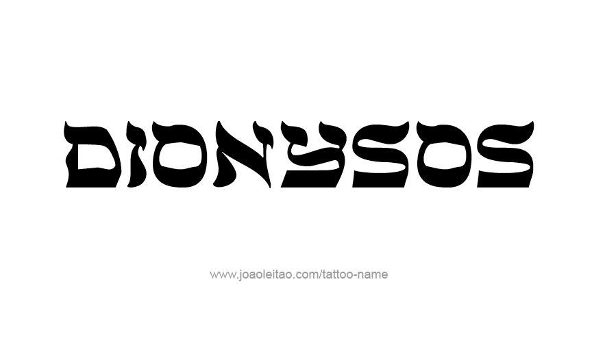 Tattoo Design Mythology Name Dionysos   