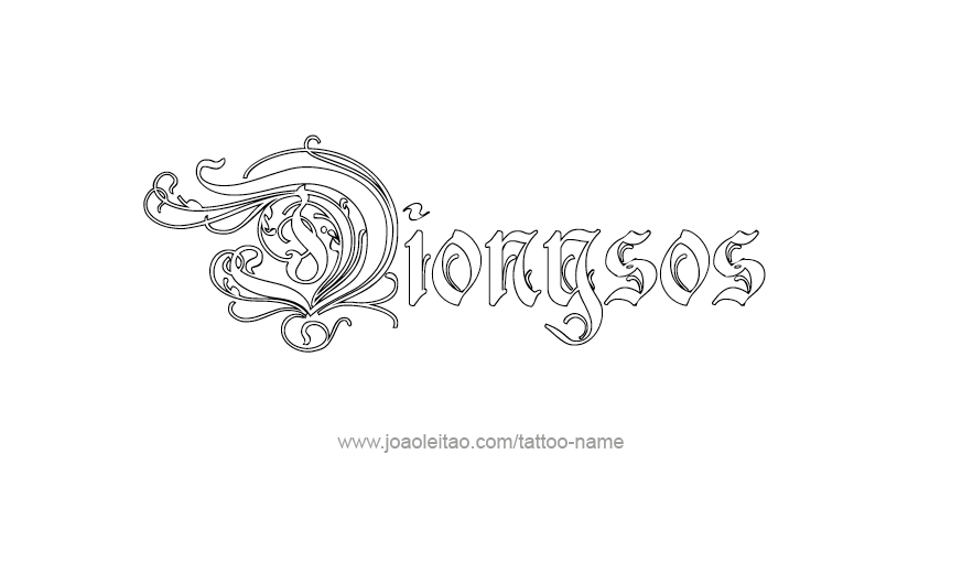 Tattoo Design Mythology Name Dionysos   