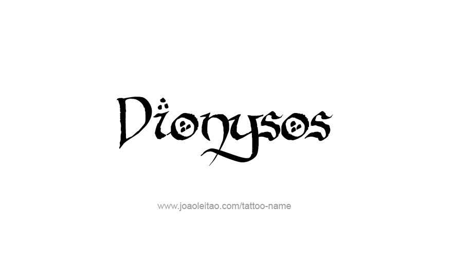 Tattoo Design Mythology Name Dionysos   