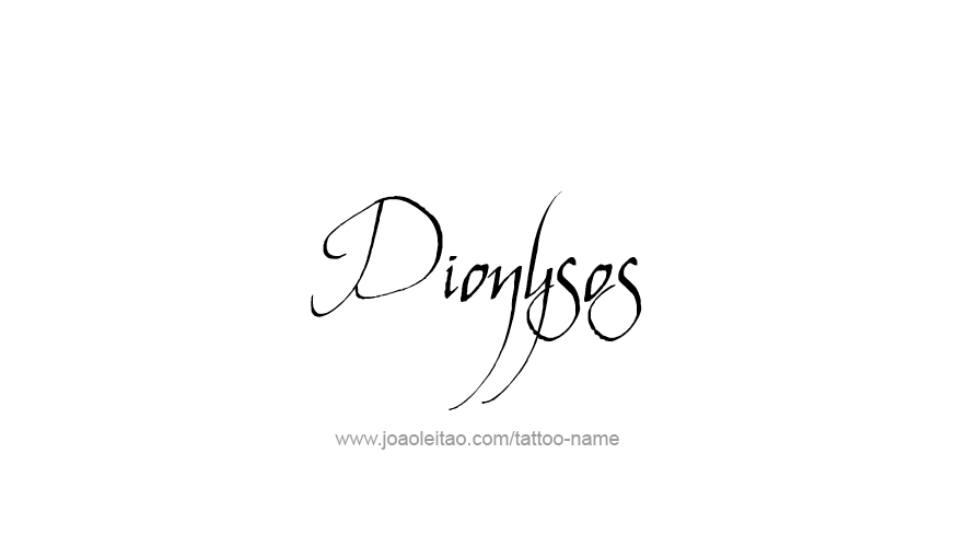 Tattoo Design Mythology Name Dionysos   