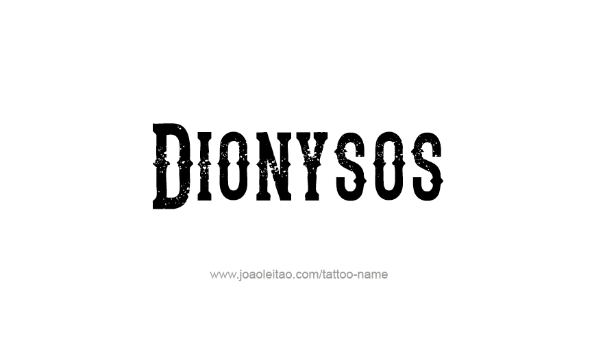 Tattoo Design Mythology Name Dionysos   