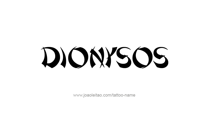 Tattoo Design Mythology Name Dionysos