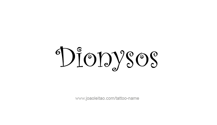 Tattoo Design Mythology Name Dionysos   