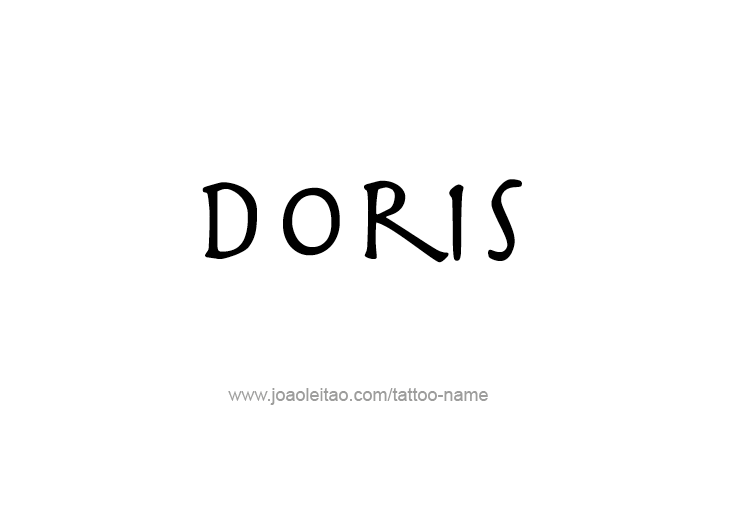 Tattoo Design Mythology Name Doris   