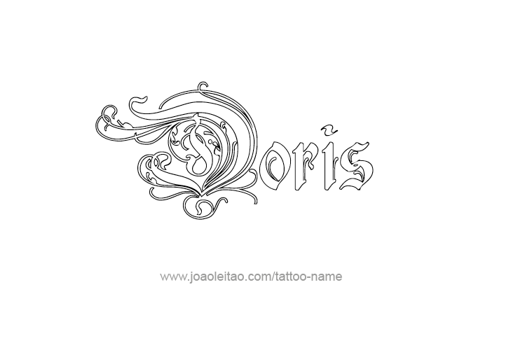 Tattoo Design Mythology Name Doris   