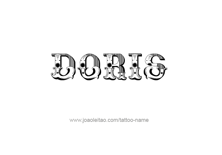 Tattoo Design Mythology Name Doris   