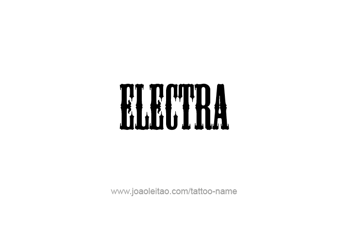 Tattoo Design Mythology Name Electra   