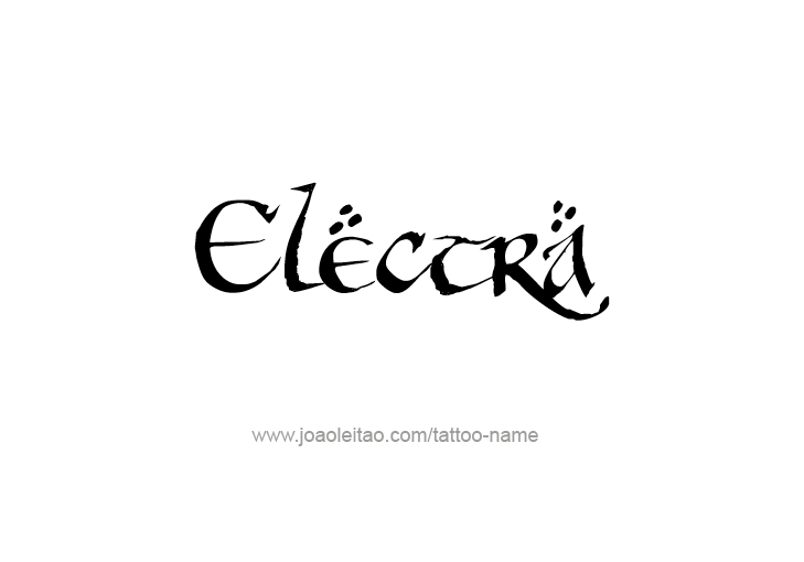 Tattoo Design Mythology Name Electra   