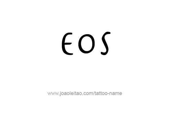 Tattoo Design Mythology Name Eos   