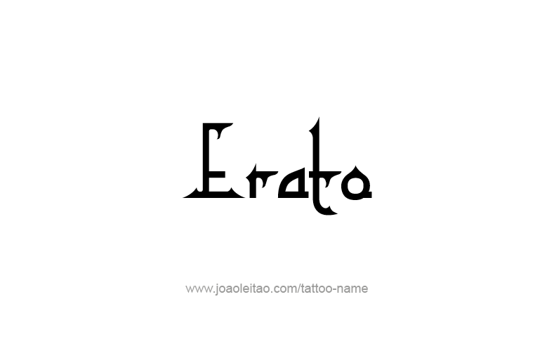 Tattoo Design Mythology Name Erato   