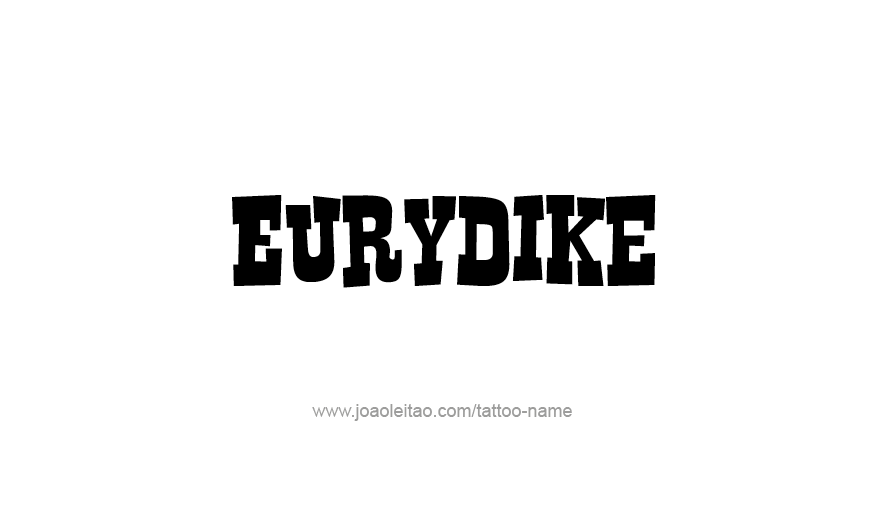 Tattoo Design Mythology Name Eurydike   