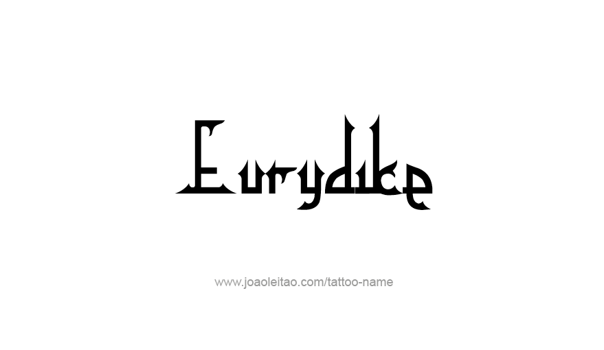 Tattoo Design Mythology Name Eurydike   