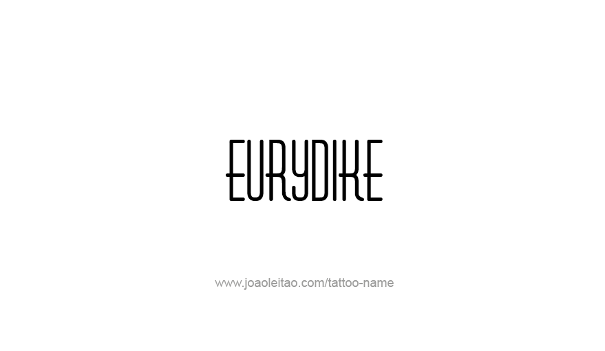 Tattoo Design Mythology Name Eurydike   