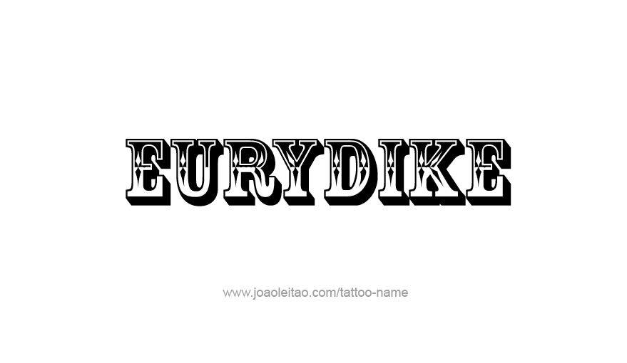 Tattoo Design Mythology Name Eurydike   