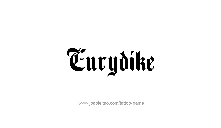 Tattoo Design Mythology Name Eurydike   