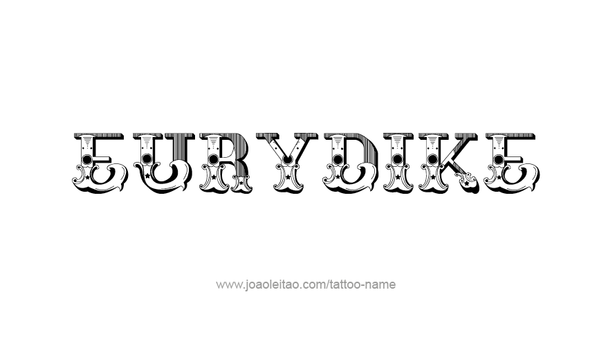 Tattoo Design Mythology Name Eurydike   