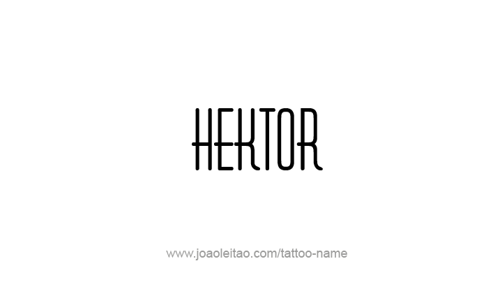 Tattoo Design Mythology Name Hektor   