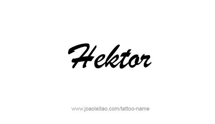 Tattoo Design Mythology Name Hektor   