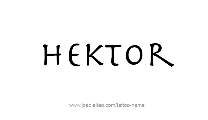 Tattoo Design Mythology Name Hektor   