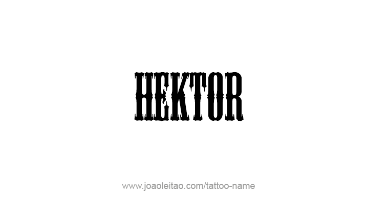 Tattoo Design Mythology Name Hektor   