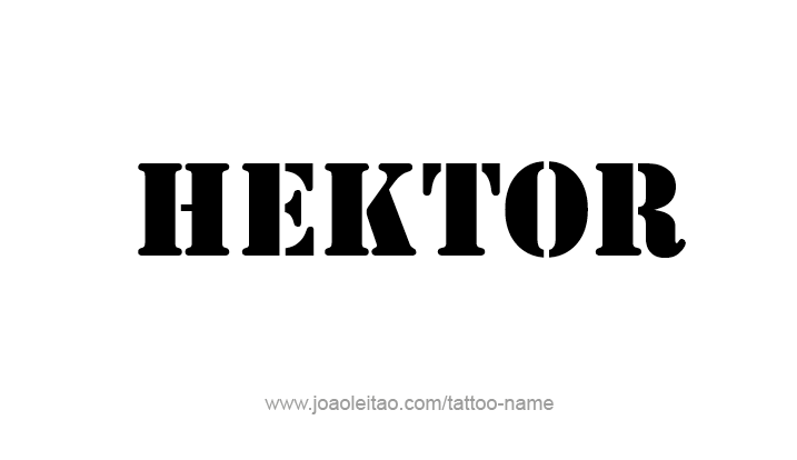 Tattoo Design Mythology Name Hektor   