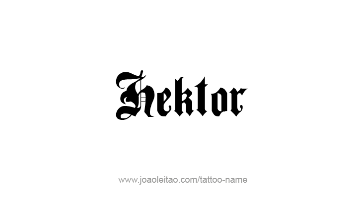 Tattoo Design Mythology Name Hektor   