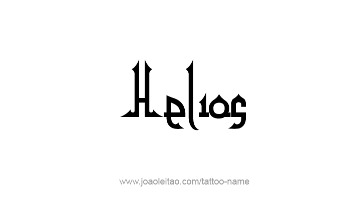 Tattoo Design Mythology Name Helios   